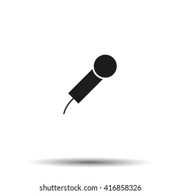 Microphone icon. Vector illustration.
