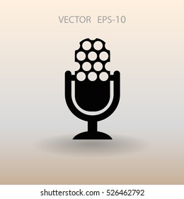 microphone icon. vector illustration