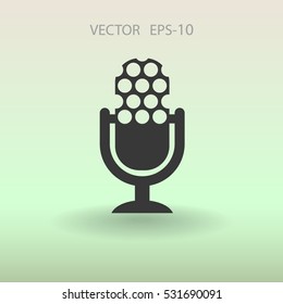 microphone icon. vector illustration