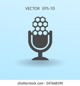 microphone icon. vector illustration