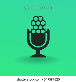 microphone icon. vector illustration