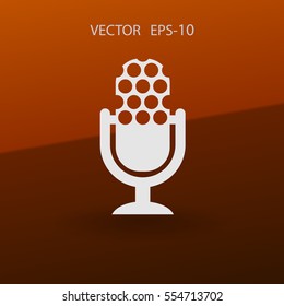 microphone icon. vector illustration