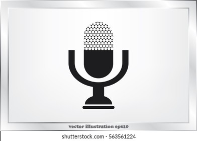 Microphone icon vector illustration.