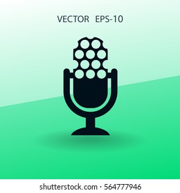 microphone icon. vector illustration