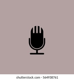 Microphone icon, vector illustration