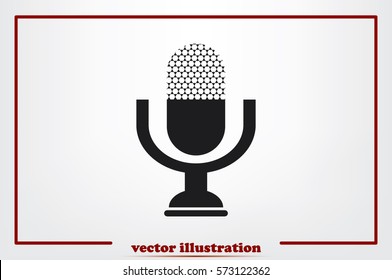 Microphone icon vector illustration.