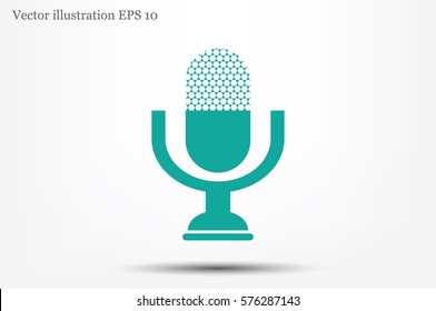 Microphone icon vector illustration.