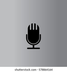 Microphone icon, vector illustration