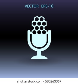 microphone icon. vector illustration