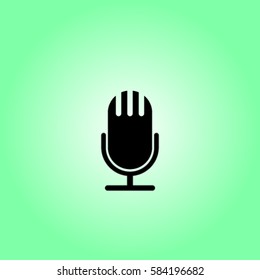 Microphone icon, vector illustration