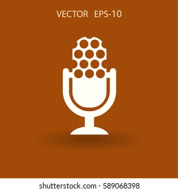 microphone icon. vector illustration