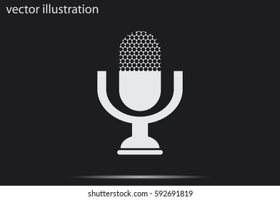 Microphone icon vector illustration.