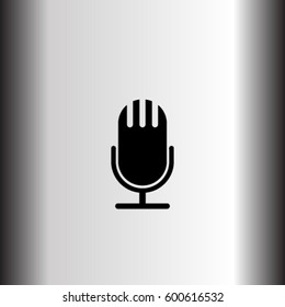 Microphone icon, vector illustration