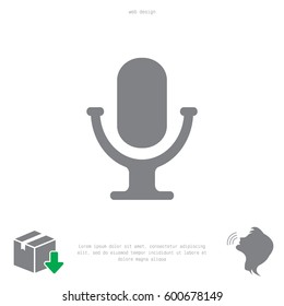 microphone icon. vector illustration
