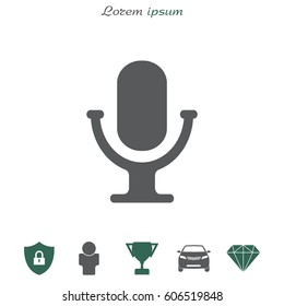 microphone icon. vector illustration