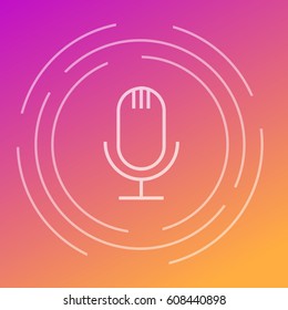 Microphone icon. Vector illustration