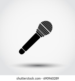 Microphone icon, vector illustration