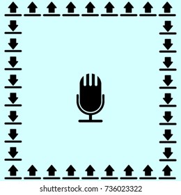 Microphone icon, vector illustration