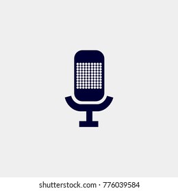 microphone icon, vector illustration.
