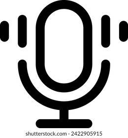 elemento de gráfico de vector de icono de micrófono