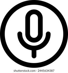 elemento de activo de Ilustración vectorial de icono de micrófono