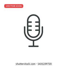 Microphone Icon Vector Illustration Design