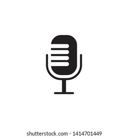 Microphone icon. Vector illustration. Editable stroke.