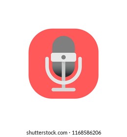 Microphone Icon. Vector illustration. EPS 10.
