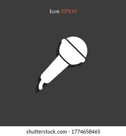 icono de micrófono. Ilustración del vector EPS 10.