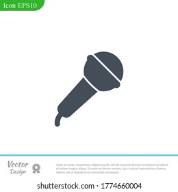 icono de micrófono. Ilustración del vector EPS 10.
