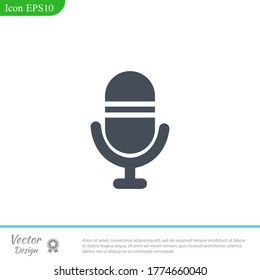 microphone icon. Vector illustration EPS 10.