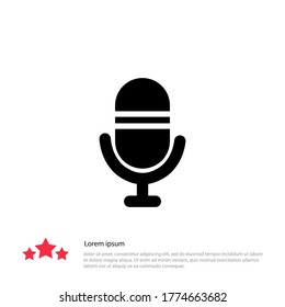 microphone icon. Vector illustration EPS 10.