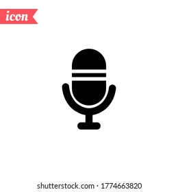 microphone icon. Vector illustration EPS 10.
