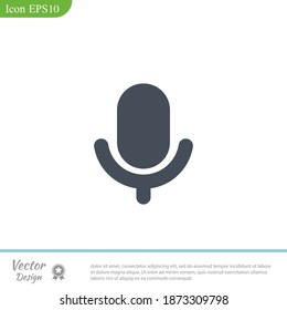 microphone icon. Vector illustration EPS 10.