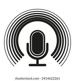 icono de micrófono. Ilustración vectorial. EPS 10.