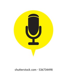 microphone icon, vector illustration EPS 10
