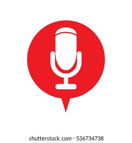 microphone icon, vector illustration EPS 10
