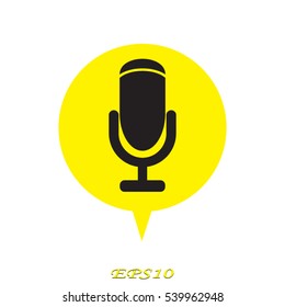 microphone icon, vector illustration EPS 10