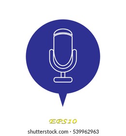 microphone icon, vector illustration EPS 10