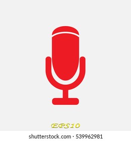 microphone icon, vector illustration EPS 10