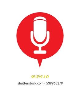 microphone icon, vector illustration EPS 10