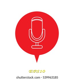 microphone icon, vector illustration EPS 10