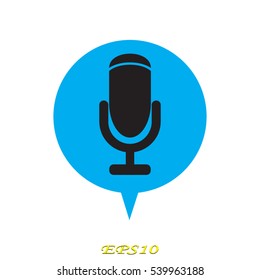 microphone icon, vector illustration EPS 10