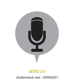 microphone icon, vector illustration EPS 10
