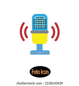 Microphone icon. Vector illustration eps10