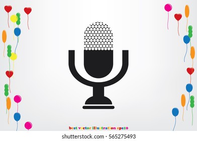 Microphone icon vector illustration eps10.