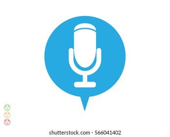 microphone icon, vector illustration eps10
