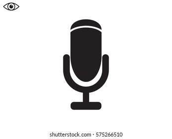 microphone icon, vector illustration eps10