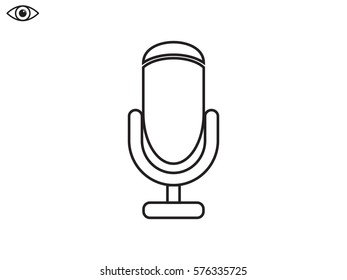 microphone icon, vector illustration eps10