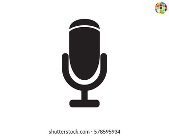 microphone icon, vector illustration eps10